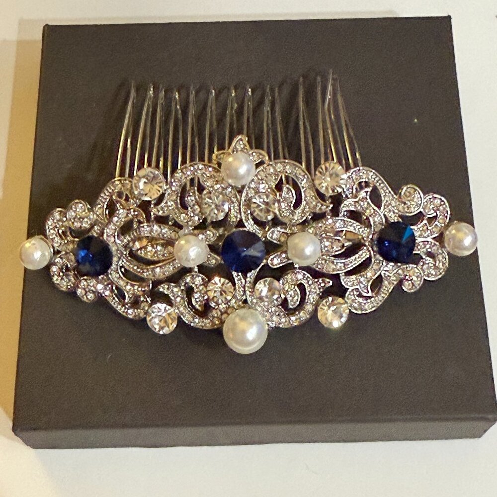 Montana Blue Crystal Hair Comb